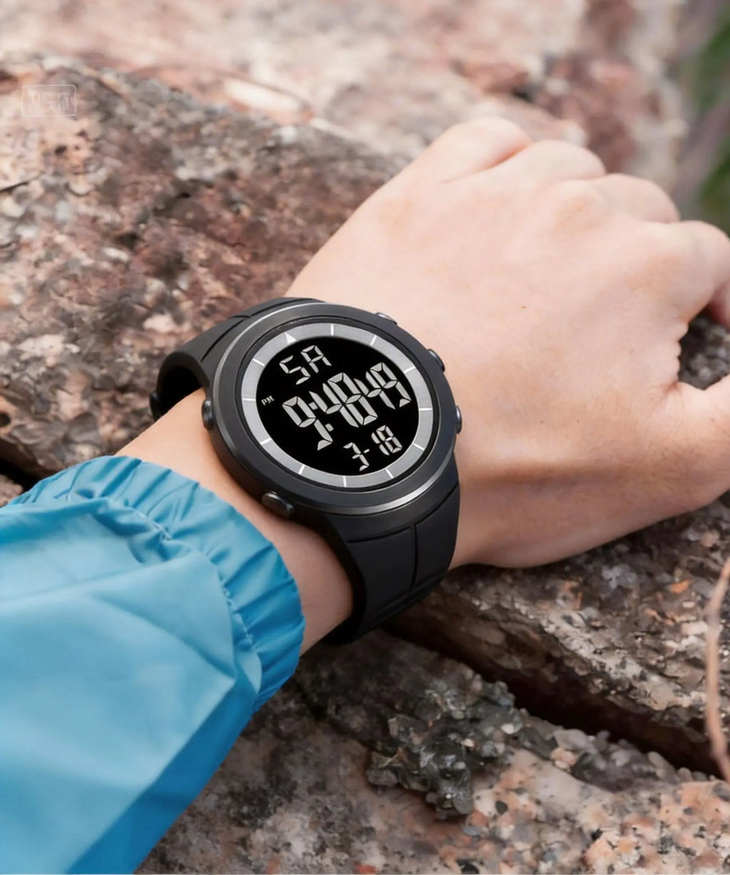 Digital Watches for Men Black Waterproof Tactical Wristwatch Big Dial Waterproof Electronic Led Military Clocks Alarm Stopwatch