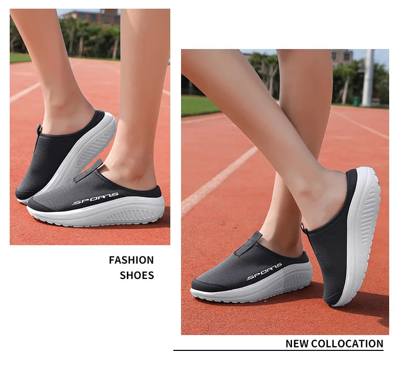 Men's and Women's Walking Shoes Lightweight and Comfortable Platform Wheels Slippers Cheap Breathable Casual Flat Shoes 2025