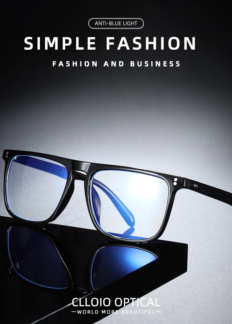 CLLOIO New Style Men Reading Glasses Women Fashion Anti Blue Ray Myopia Glasses Customizable Prescription Optical Eyewear Frames