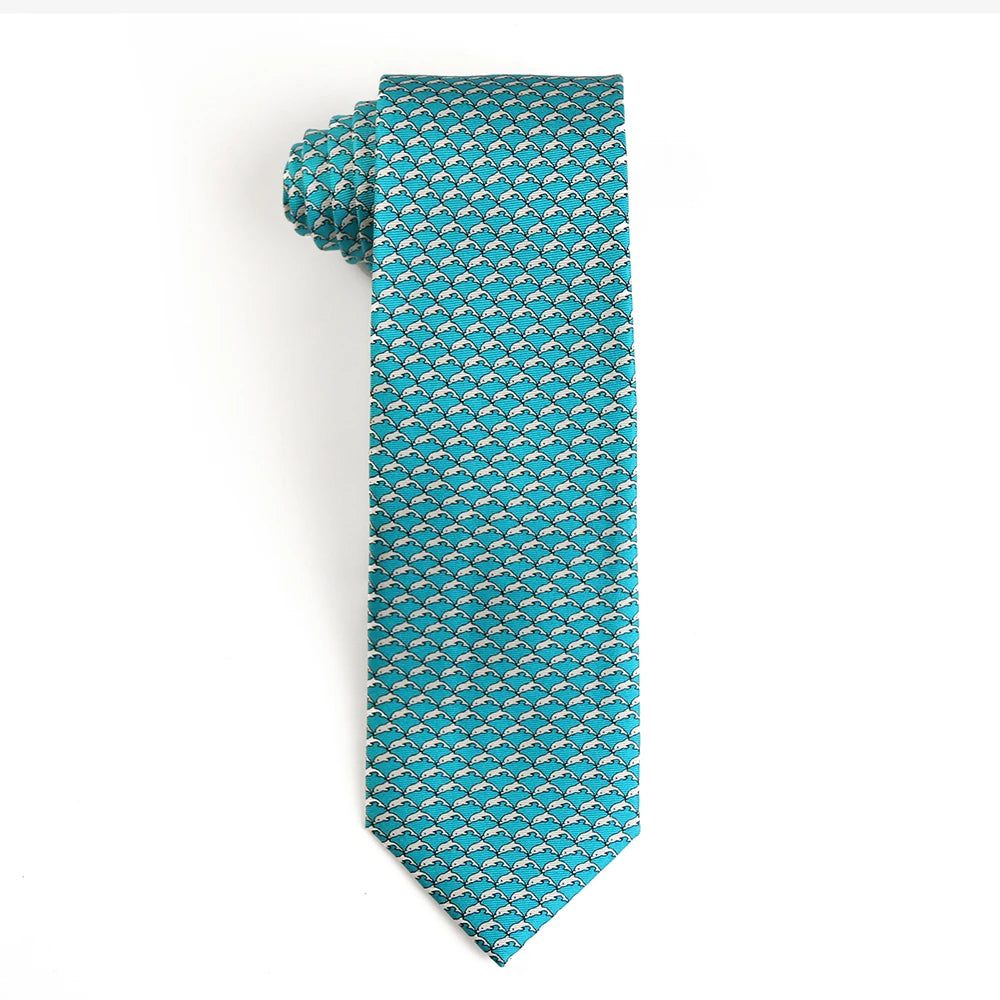 Tailor Smith 100% Silk Ties For Men Handmade Necktie With Animal Pattern Tie Father's Day Birthday Gift Tie