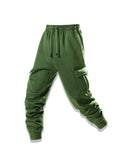 2025 New Men's Joggers Pants Loose Drawstring Long Pants Men Multi-pocket Sweatpants Casual Cargo Trousers For Men Fitness