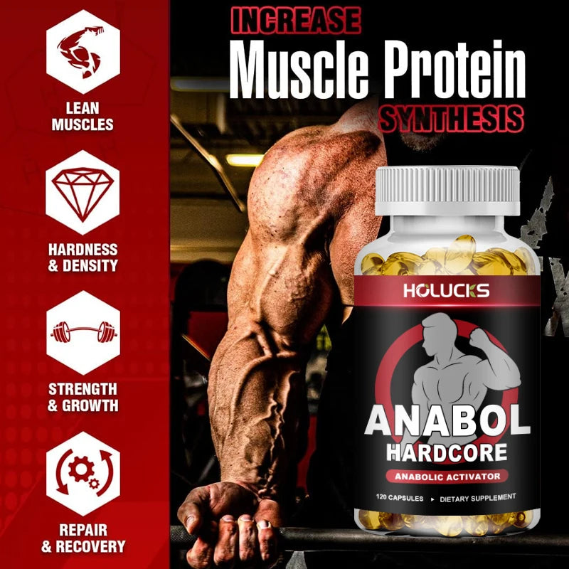 Anabol Hardcore Supplement, Muscle Growth,  for Men To Build Lean, Dense, High, Performance Enhancing, Support Overall Health
