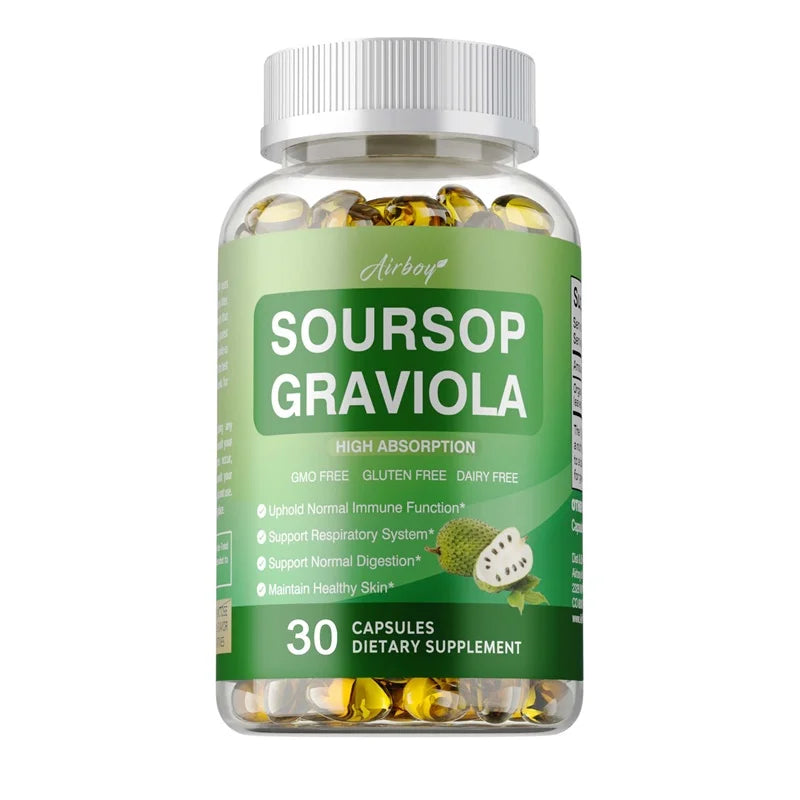 Soursop Graviola Supplement - Antioxidant, Promotes Digestion, Supports Gut Health, and Enhances Immunity
