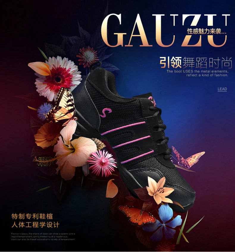 Dancing Shoes For Women Sports Feature Modern Jazz Dance Shoes Soft Outsole Breath Dance Shoes Female Waltz Sneakers Wholesale