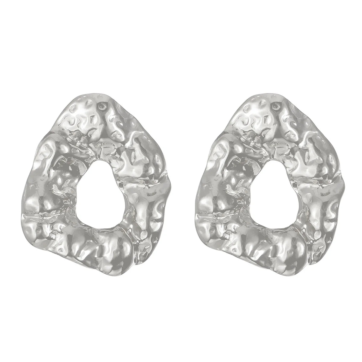 Stainless Steel Wrinkled Gold Color Earrings For Women Metal Earing Jewelry 2026 Trending Vintage Round Square Heart Earrings