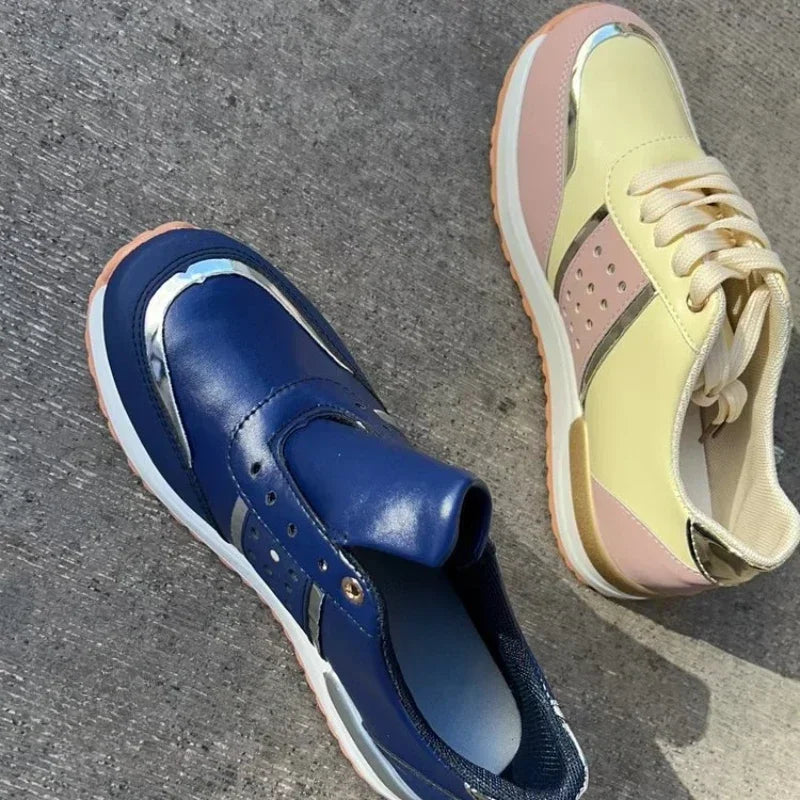 Women's Shoes Fashion Womens Sneakers Comfortable Platform Casual Shoes Breathable Vulcanized Shoes Lace Up Zapatillas De Mujer