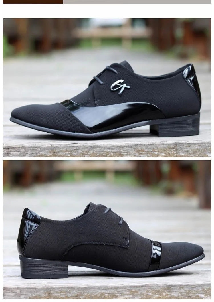 2026 New Men's Shoes Men Dress Shoes Leather Breathable Leisure Business Canvas Formal Shoes Men zapatos de hombre