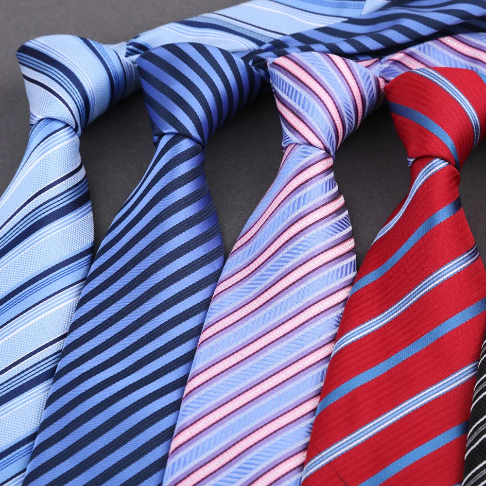 Men Ties Classic Business Necktie Stripes Tie for Man Gifts Neck Tie for Daily Wear Wedding Party Accessories