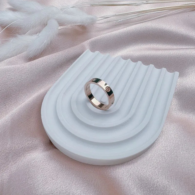 Trend Luxury Brand Cross Stainless Steel Zircon Ring With Stone For Woman Girl For Men Couple Finger Wedding Ring bague femme