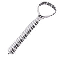 Gifts Classic for Men Fashion Black & White Skinny Tie Music Tie Piano Keyboard Necktie