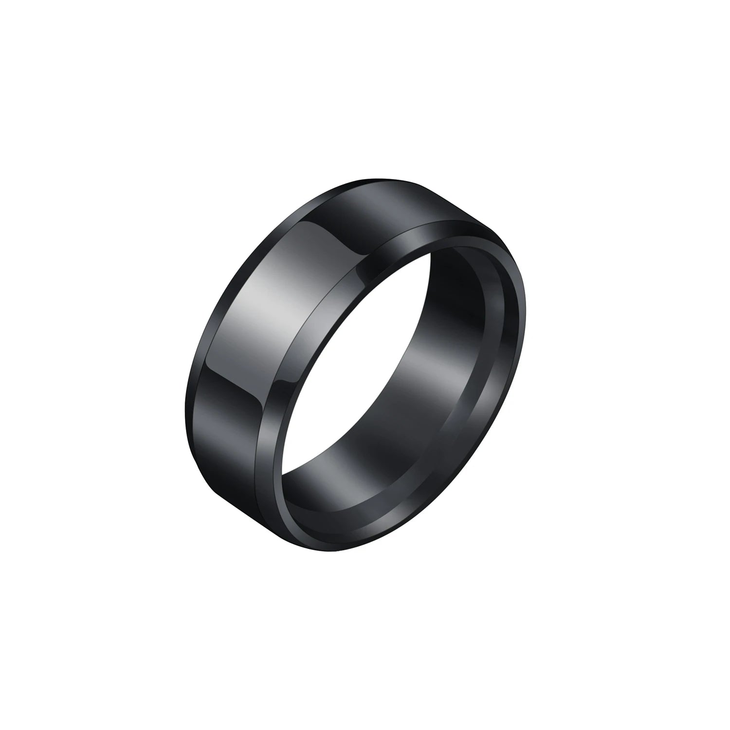 Freeteeme Punk 2mm/4mm/6mm/8mm Wide Simple Rings for Women Men Stainless Steel Smooth High Polished Wedding Finger Rings Jewelry