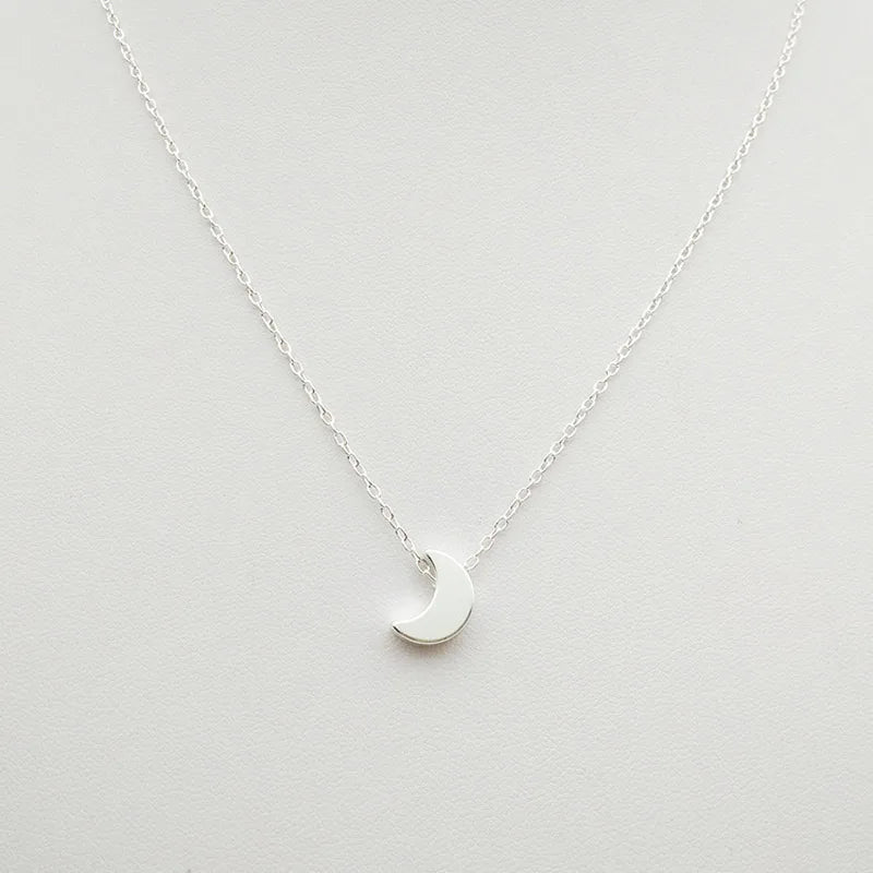 FSUNION 2025 New Fashion Choker Gold Color Silver  Chain Star Heart Moon Pendants Necklace For Women Jewelry Gifts