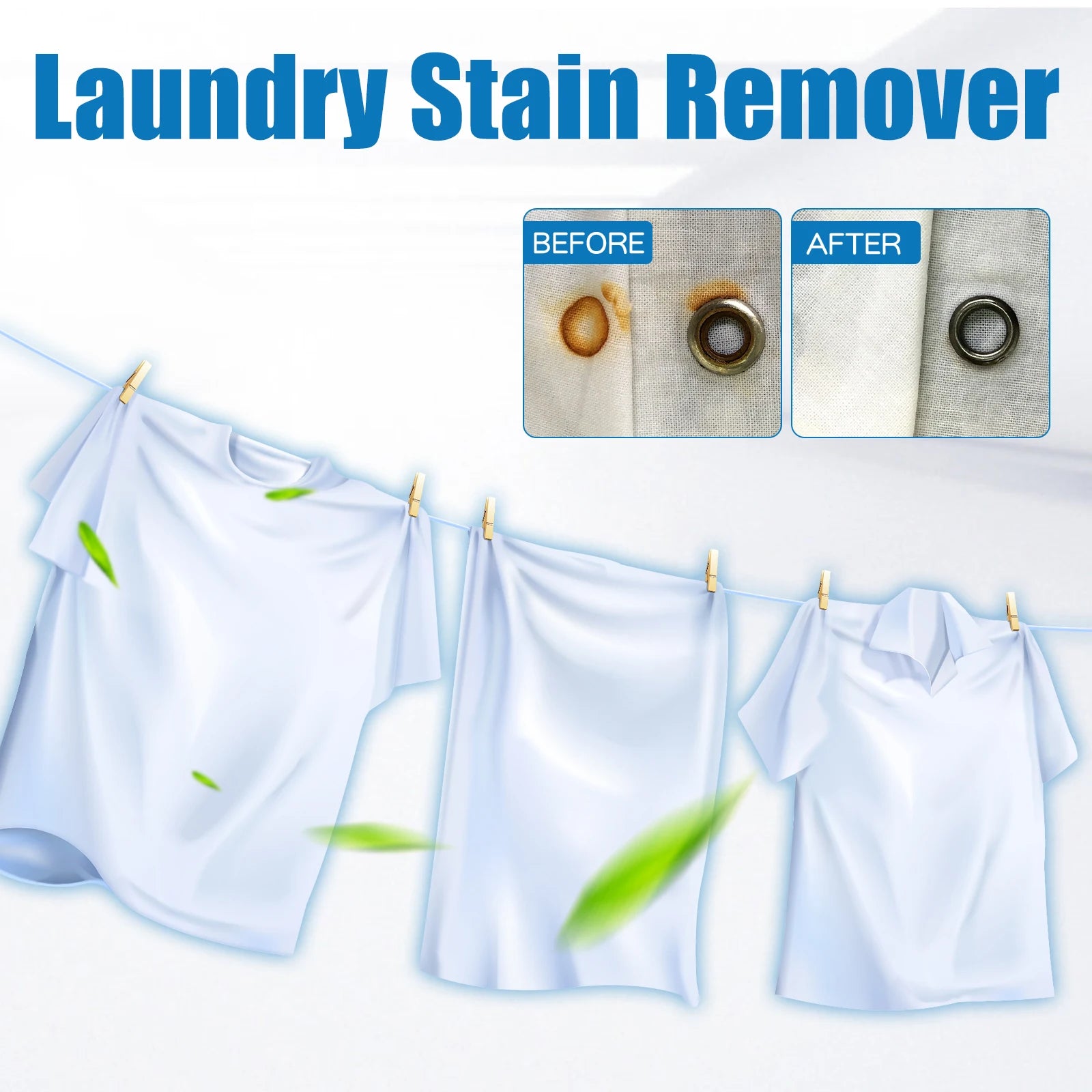 Clothes cleaner; Laundry detergent for cleaning and removing stubborn stains, oil stains, and yellowing; dry cleaning agent