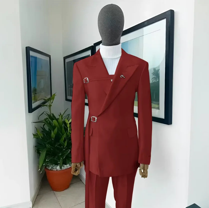 2024 New Men's Suit White Suit Formal Party Wedding Tuxedo Blazer Elegant Men's Suit 2 Piece Jacket Pants Dress for Men