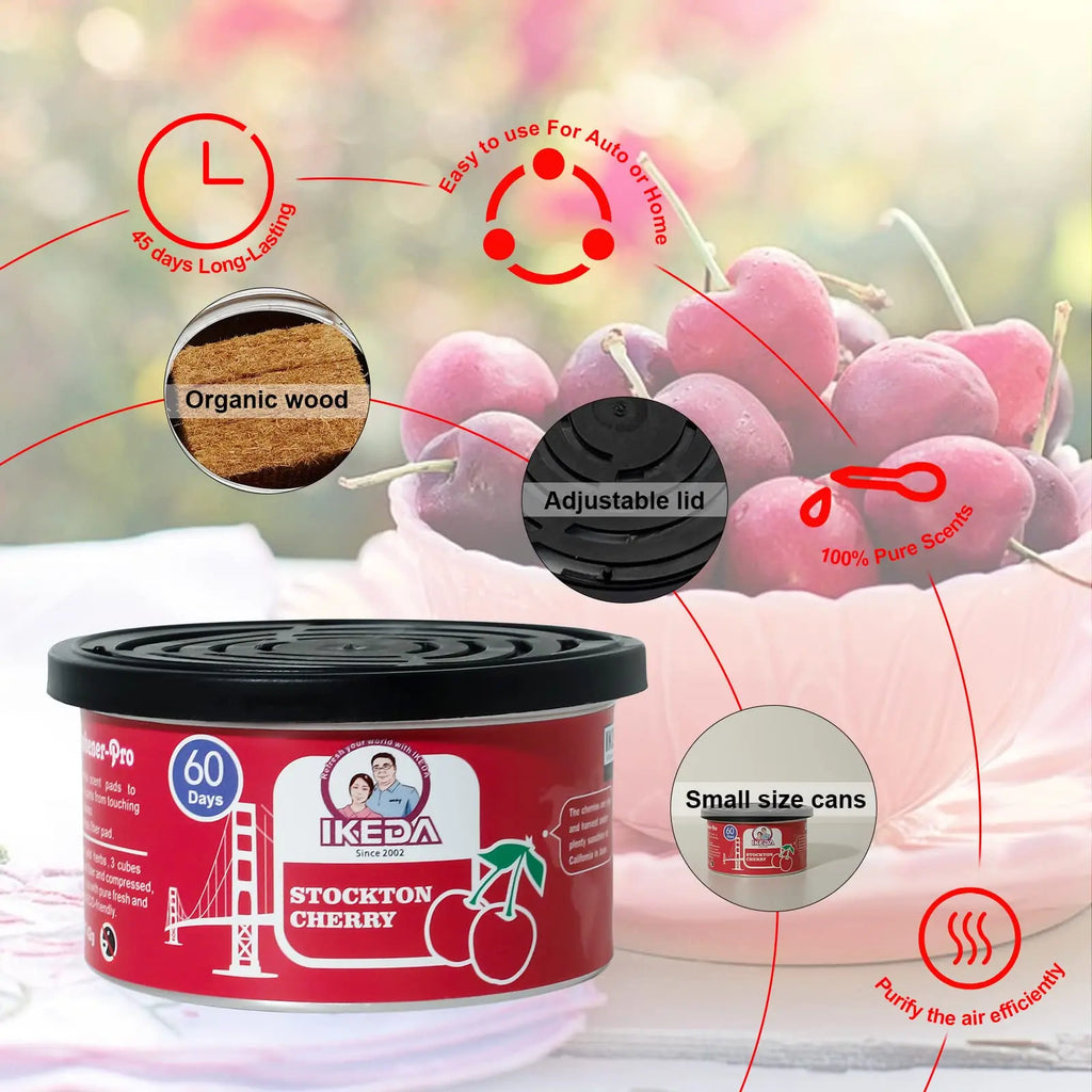 Car Air Fresheners:  Lemon Scent | Organic Cans | Odor Eliminator Essential | Long-Lasting | Strong Fragrance | For Home Closet