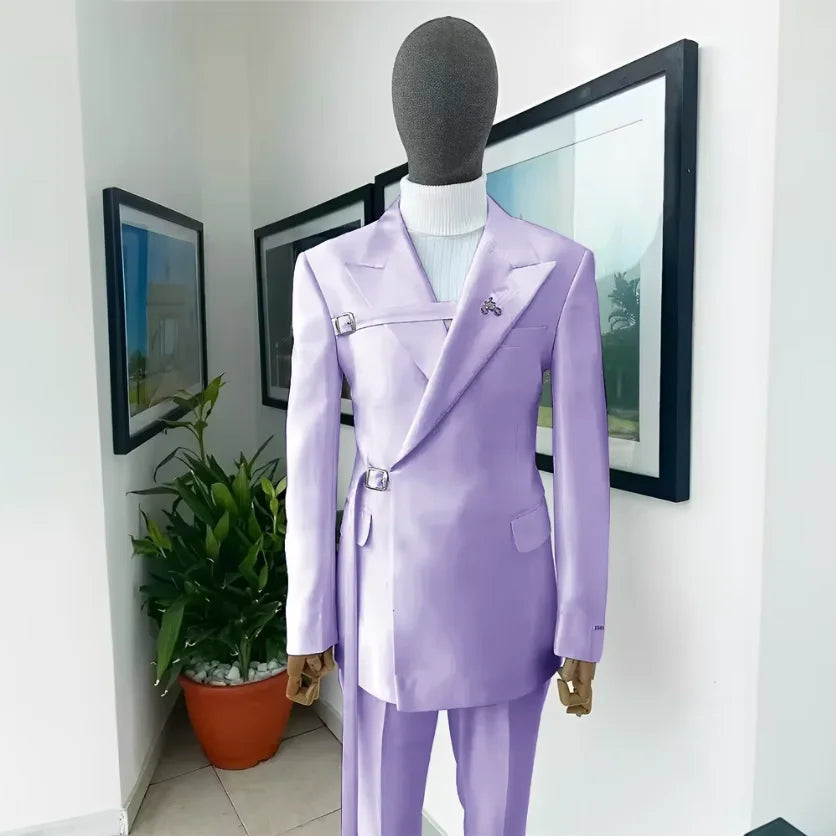 2024 New Men's Suit White Suit Formal Party Wedding Tuxedo Blazer Elegant Men's Suit 2 Piece Jacket Pants Dress for Men