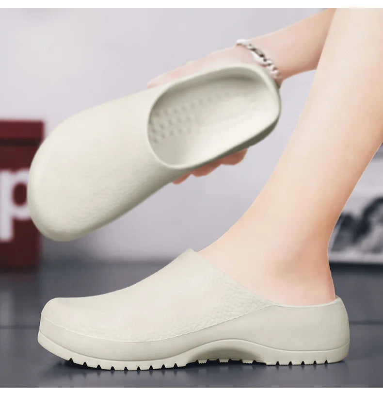 Comfortable Clogs for Women Men Eva Slip-on Chef Nurse Shoes Waterproof Slippers Lightweight Hospital Kitchen Safety Sandals