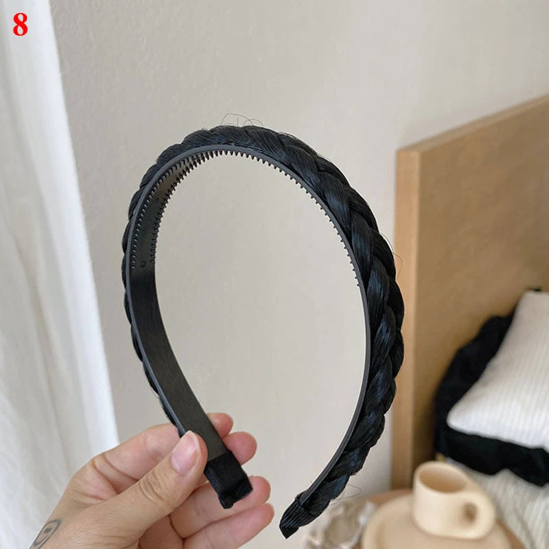 Twist Wig Headbands For Women Wide Braids Hairbands Handmade Head Hoop Hair Styling Headwear Accessories Gift
