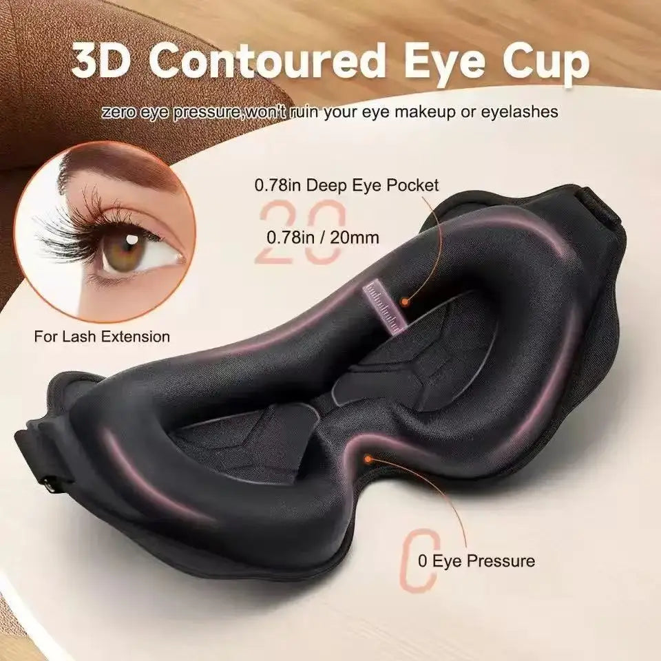 Eye Mask for Sleeping 3D Contoured Cup Blindfold Concave Molded Night Sleep Mask Block Out Light with Women Men