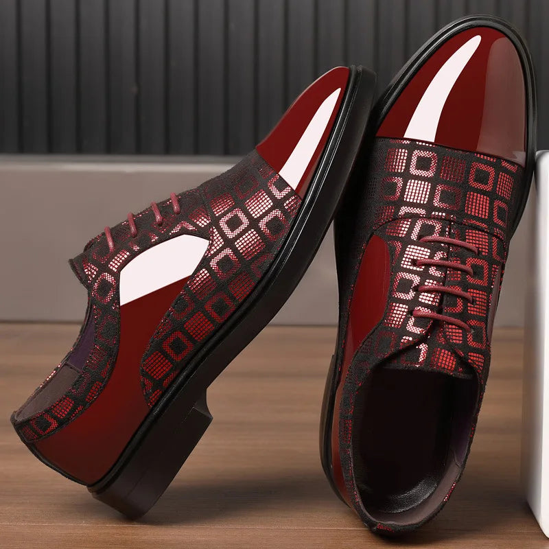 Luxury Dress Shoes for Men 2025 Spring Autumn Fashion Formal Suit Shoes Man Brand PU Leather Wedding Party Style Susiness Shoes