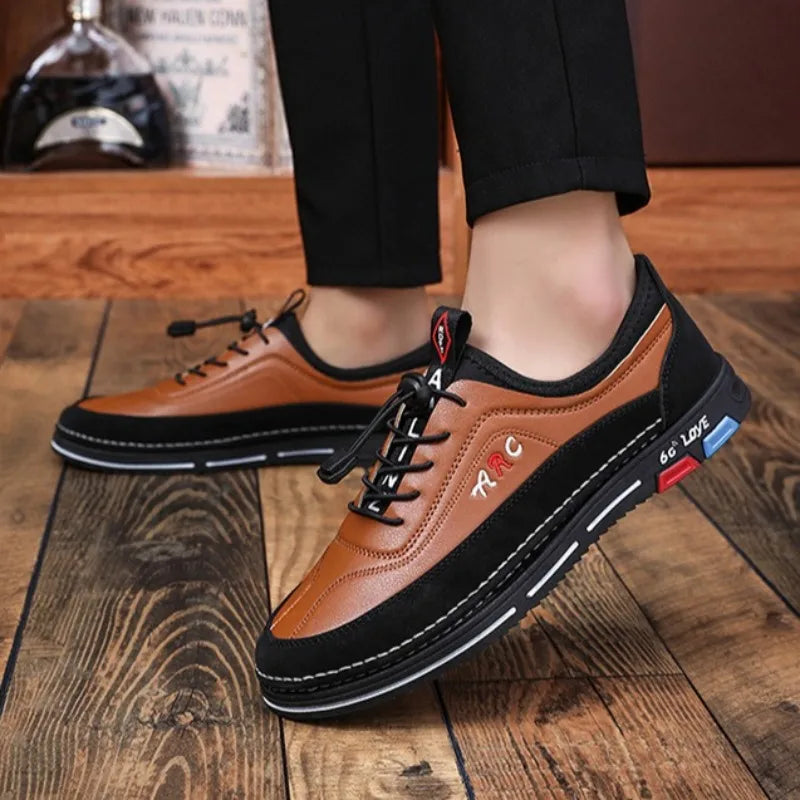 High-quality Men Shoes Breathable Leather Casual Shoe Fashion Business Soft Bottom Shoes for Men Large Size39-48Zapatos Casuales