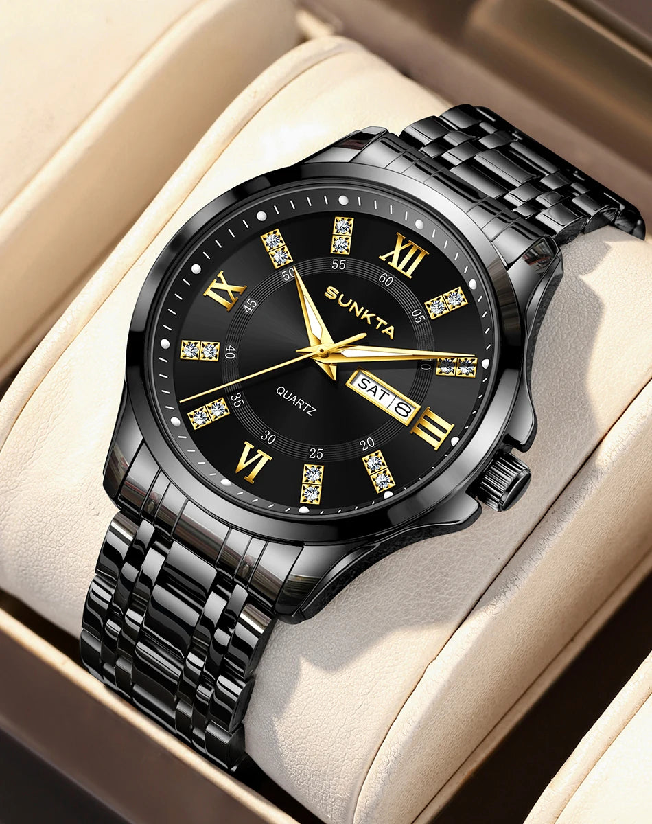 LIGE Men's Watches Top Brand Casual Original Wristwatch Waterproof Stainless Steel Scratch-Resistant Mirror Watch for Man Reloj
