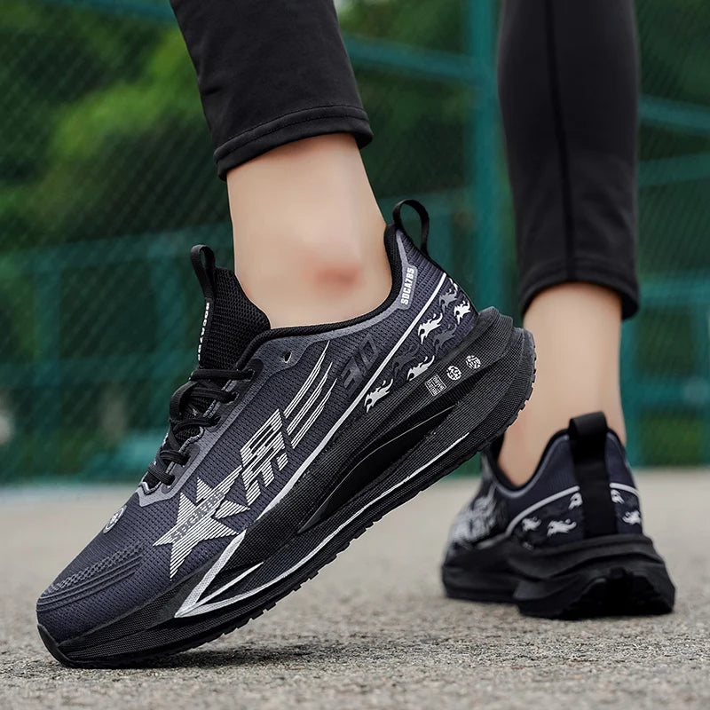 Men's Fashionable Sports Shoes, Non-Slip and Durable Tennis Shoes - Traditional Footwear - Road Running Shoes - Fitness Training Shoes - High-Top Non-Slip Soles - Suitable for All Seasons - Unisex Design
