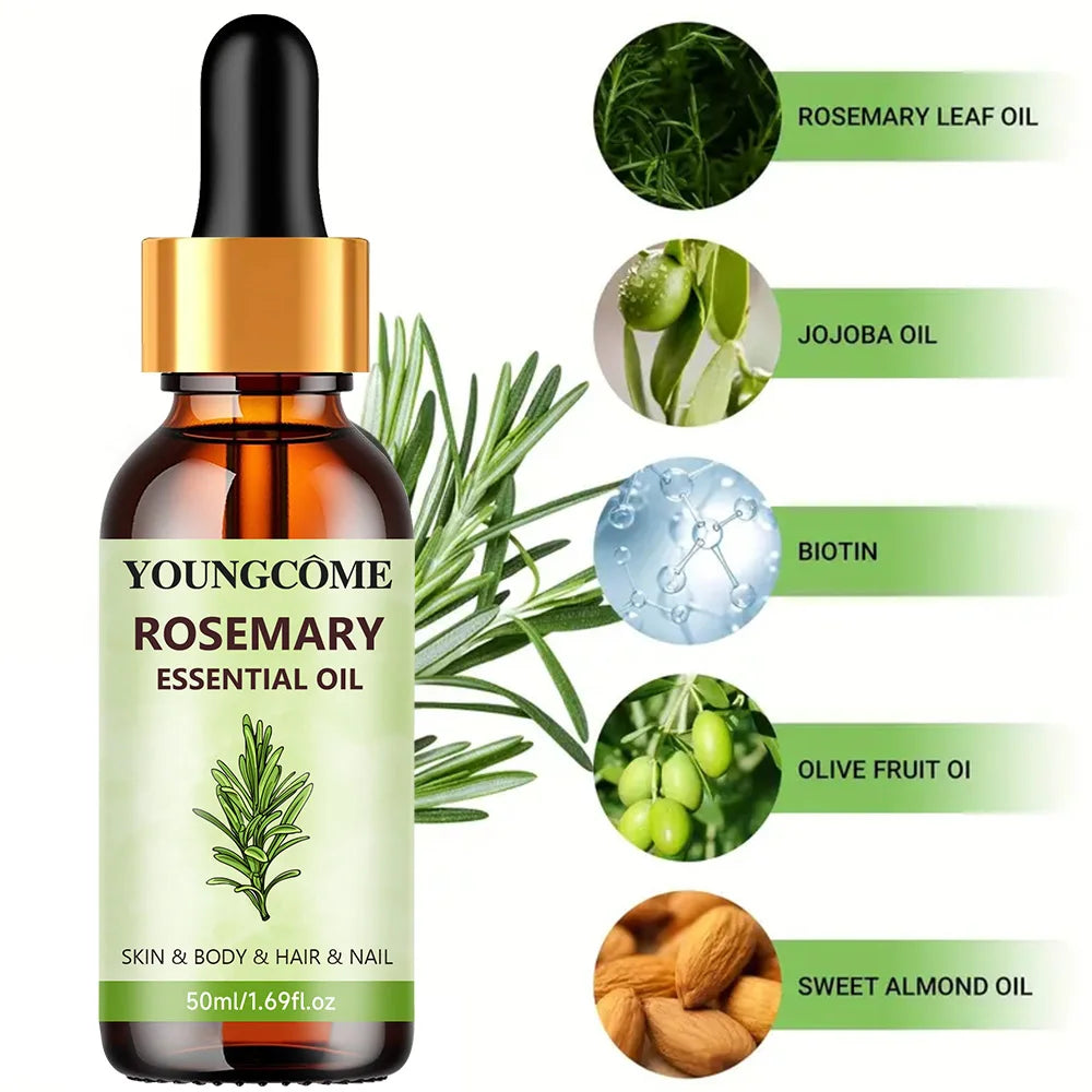 Natural Rosemary Essential Oil Repairs DamagedHair Improves Hair Quality Moisturizes Hair Care Oil Suitable Fo Hair Body Massage