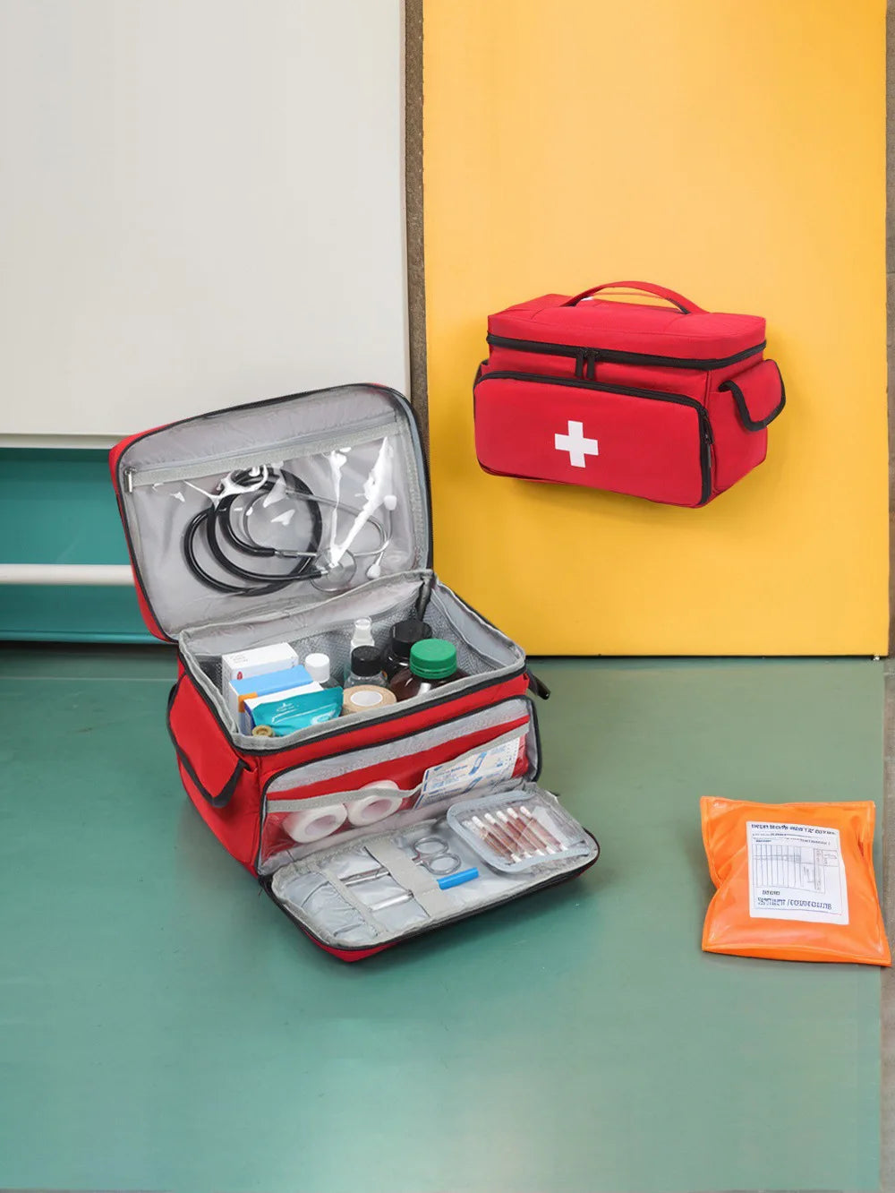 Multifunctional Medical Organizer - Portable First Aid Kit with Large Capacity for Home, Travel & Emergencies Medical Supplies