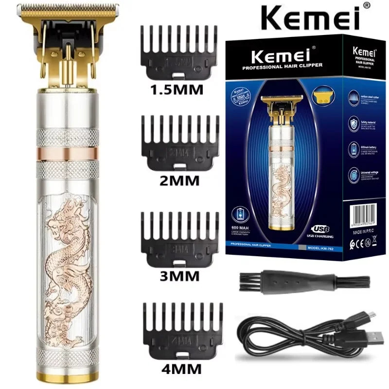 Kemei 762 metal hair trimmer for men professional beard hair clipper electric hair cutting machine rechargeable
