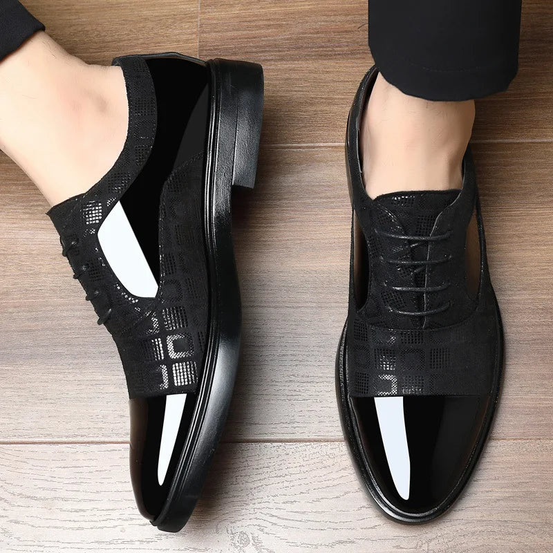 Luxury Dress Shoes for Men 2025 Spring Autumn Fashion Formal Suit Shoes Man Brand PU Leather Wedding Party Style Susiness Shoes