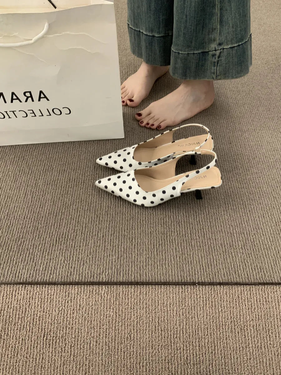 Women Pointed Toe High Heels Shoes Sexy Sandals Summer Fashion Slippers 2026 Elegant Dress Slingback Shoes Walking Slides Woman