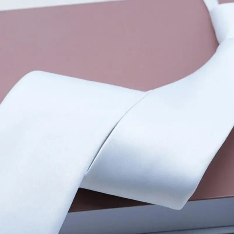 39BB Color White Pre Tied Tie for Business Professionals and Formal Occasion