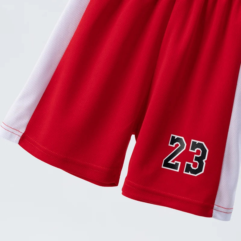 6/2 Pcs Children's Summer Quick-drying Exercise 23 Suit Boys Basketball Football Running Vest Joker Comfortable Shorts Students
