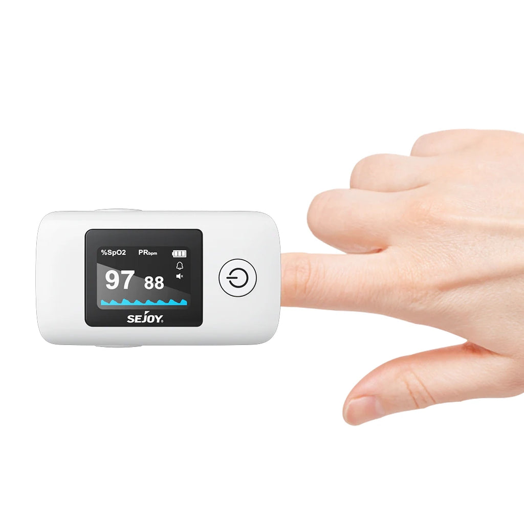 Sejoy Digital Wrist Blood Pressure Monitor,Finger Pulse Oximeter OLED Blood Oxygen Saturation,Heart Rate Meter BP Monitor