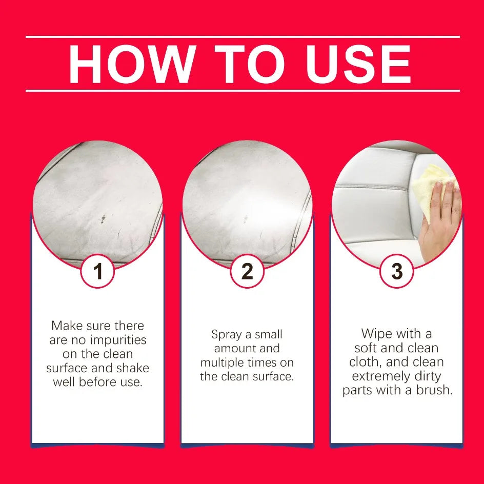 Multifunctional Foam Cleaner Car Interior Stain Removal and Cleaning Leather Seat Home Foam Cleaner Spray Maintenance Wash