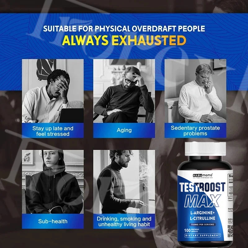 Men Enhancing Supplement,L-Arginine L-Citrulline Complex ,Supports Physical Performance & Confidence,Lasting Results