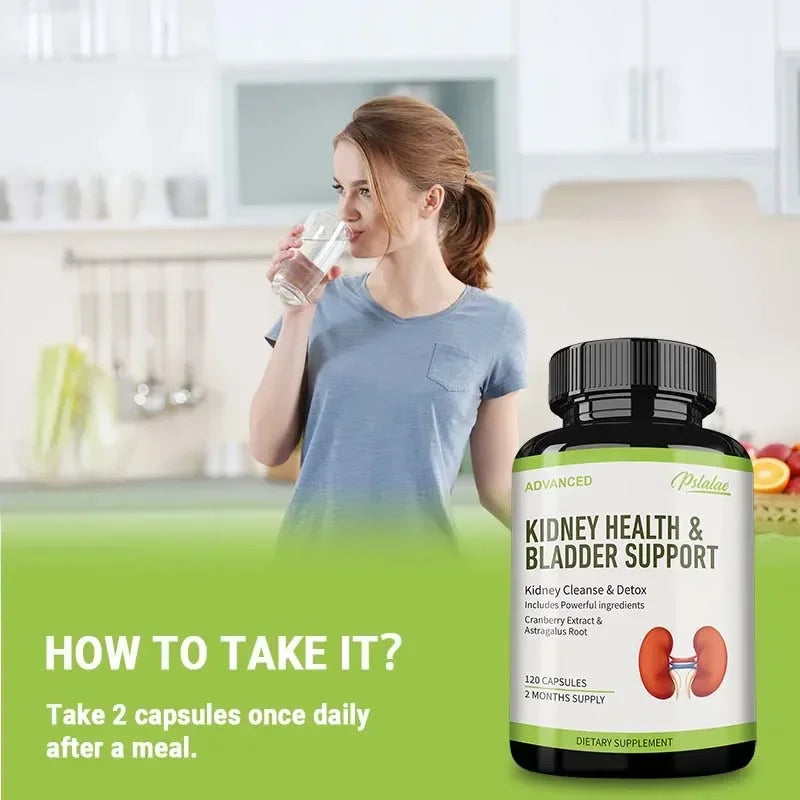 Kidney Health and Bladder Support - Boosts Energy,Supports The Immune System,Cleanses The Kidneys & Bladder - 120 Capsules ﻿