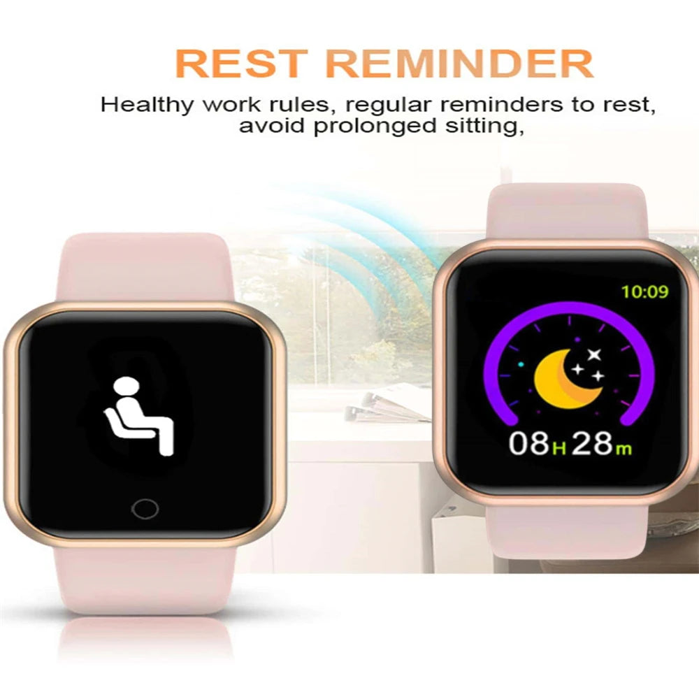 Sport Smart Watches Color Screen Life Waterproof Bluetooth Fitness Bracelet With Health Blood Pressure Heart Rate Sleep Monitor