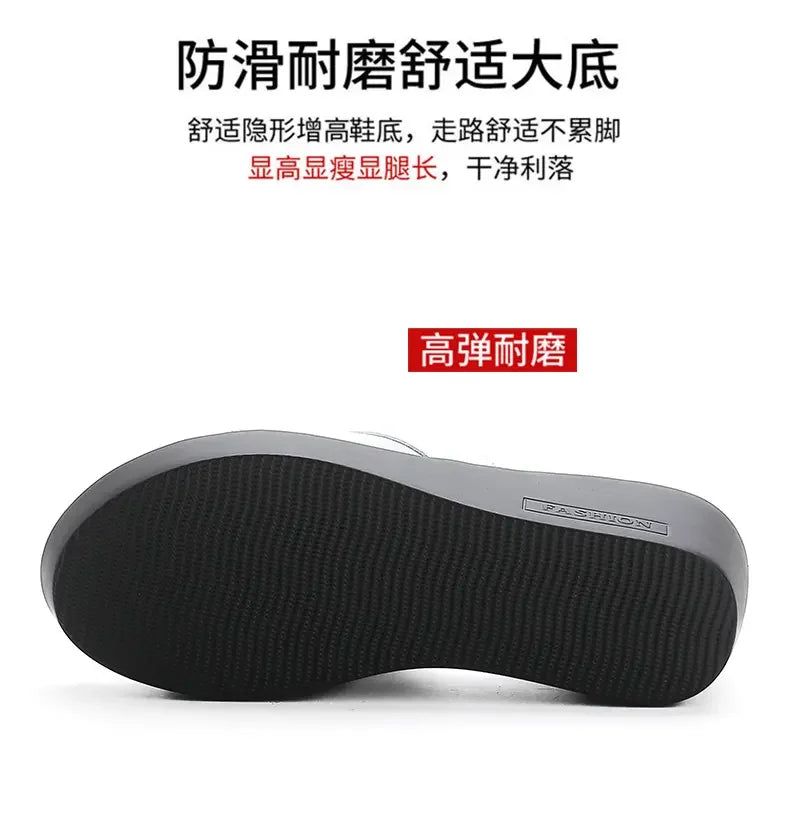 Women shoes Summer Fashion  leather Leisure shoes women platform wedges Fish Mouth Sandal Thick Bottom Slippers