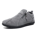 Mens Walking Shoes 2025 New Suede Leather Fashion Zipper Outdoor Hiking Shoes Anti Slip Wear-resistant Casual Sneakers for Men
