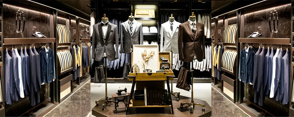 Men's 2-Piece Formal Suit, Utility Style, Golden Buttons, Suit + Trousers Combination, Fashionable Business Use