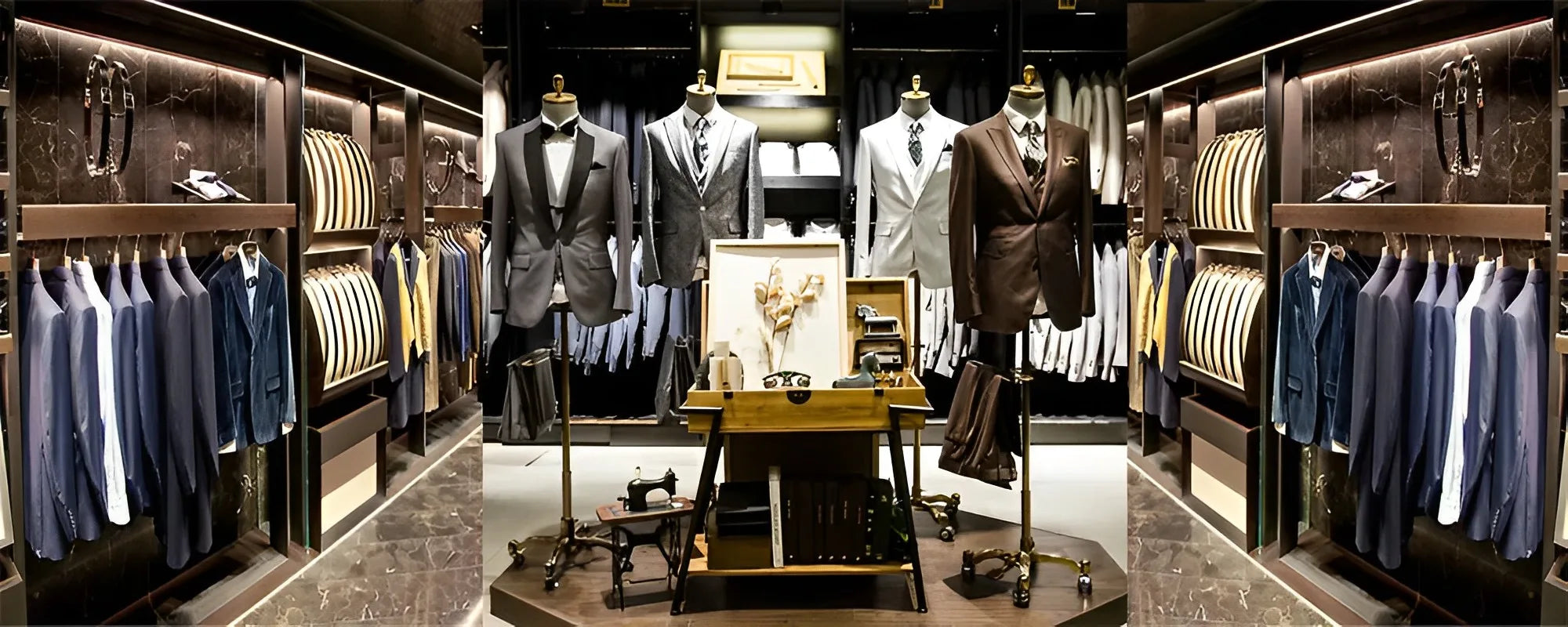 Men's 2-Piece Formal Suit, Utility Style, Golden Buttons, Suit + Trousers Combination, Fashionable Business Use