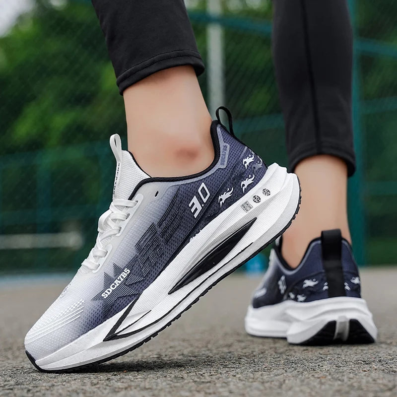 Men's Fashionable Sports Shoes, Non-Slip and Durable Tennis Shoes - Traditional Footwear - Road Running Shoes - Fitness Training Shoes - High-Top Non-Slip Soles - Suitable for All Seasons - Unisex Design