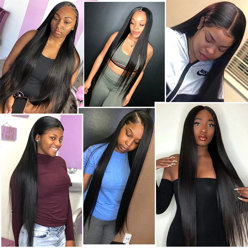Straight Human Hair Bundles 100% Human Hair 32 40 Inch Bundles Human Hair Extensions Burmese Raw Human Hair 1/2/3/4 Bundles
