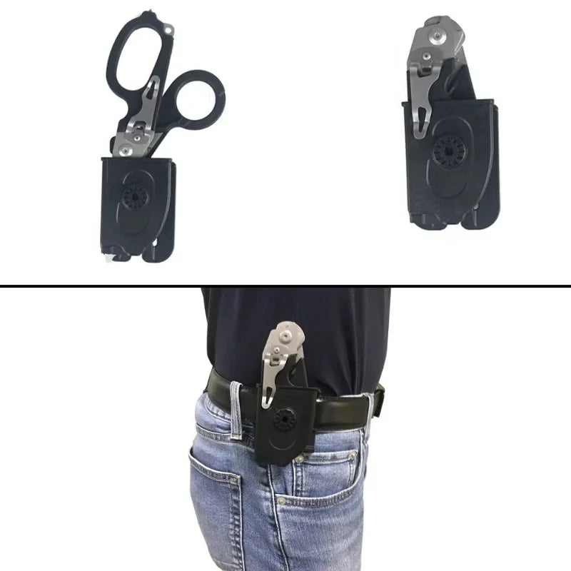 Outdoor Tactical Folding Scissors Raptor Scissors Medical Emergency Multi-functional Scissors Tactical Folding Pliers K Sheath