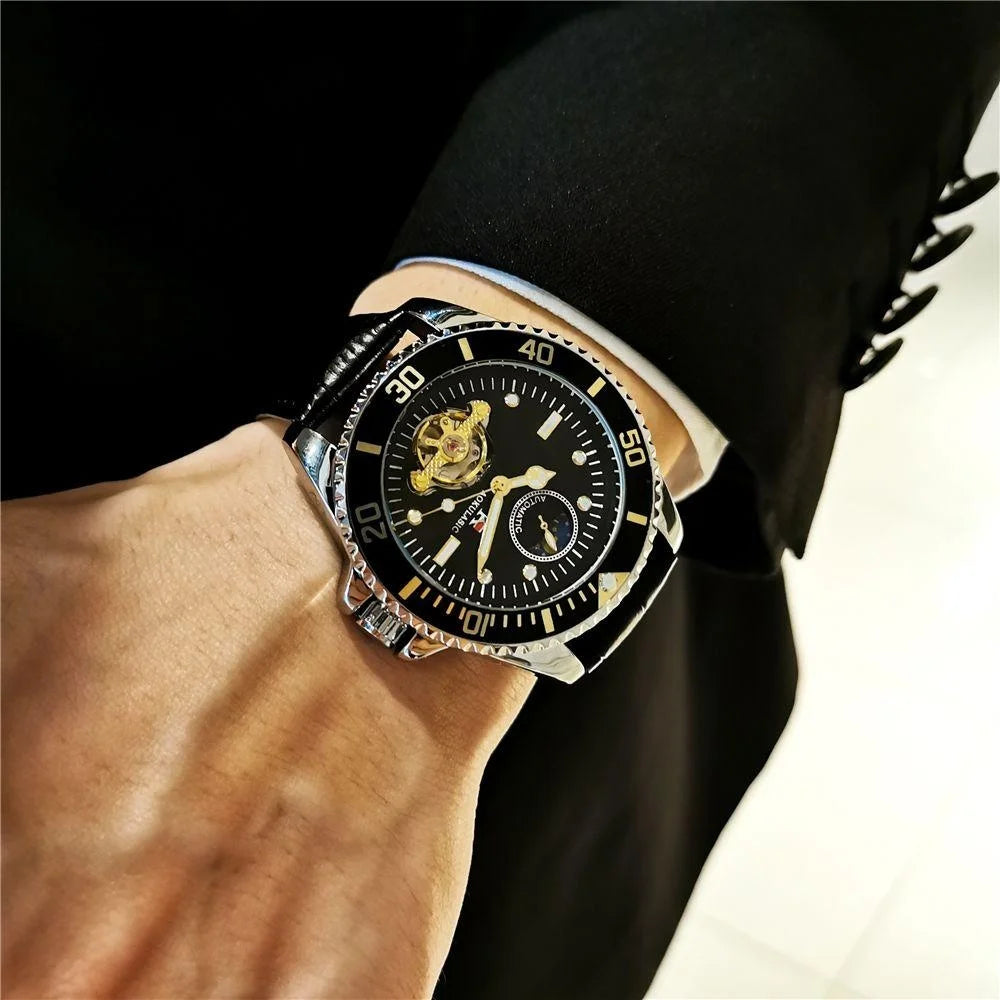 Series of Watches for Men, Fully Automatic Mechanical Watches, Hollow Design, Waterproof, High-End, Light Luxury, Fashionable, Business Casual, Simple, Stylish, Social, Young Men's Watches, Men's Models