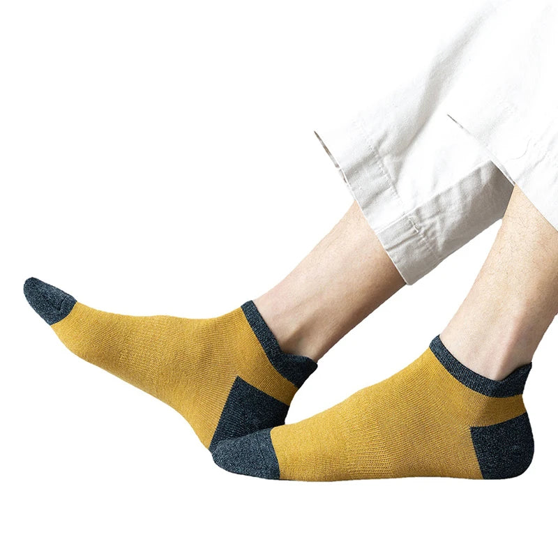5 Pairs High Quality Cotton Men Short Socks Breathable Casual Spring Summer Crew Ankle Low-Cut Fashion Non-slip Sock for Male