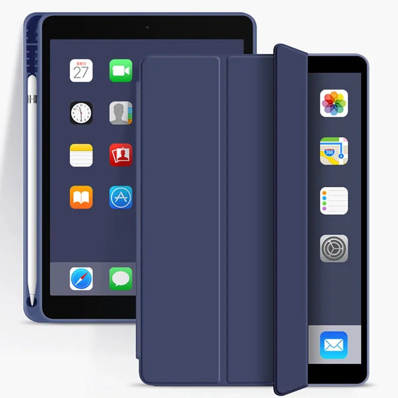 Pencil Holder Case for ipad 10th Gen 10.9 2024 2025 A16 11th Air13 M3 M2 Air4 5 6 10.9 Pro11 M4 M2 7 8 9th 10.2 Pro12.9 5th 6th
