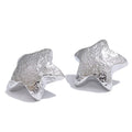 NiNice Arrivals Stainless Steel Metal Hammer Chunky Star Stud Earrings Simple Trendy Daily Women Jewelry Wholesale Gift